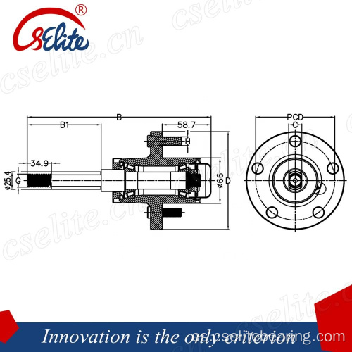 Buje de rueda calibrador de empaquetador AR-25A